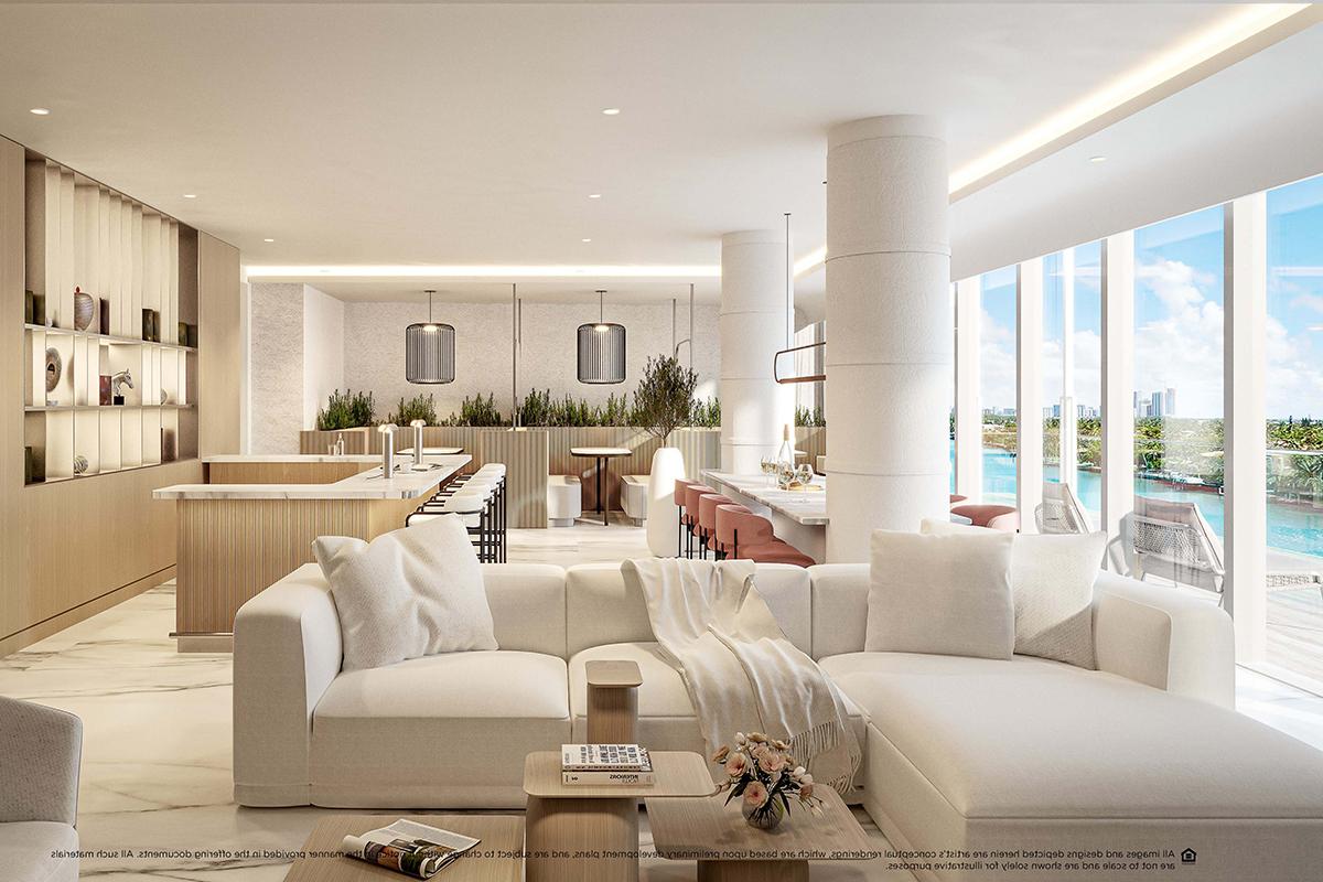 Rendering of La Baia Club Room